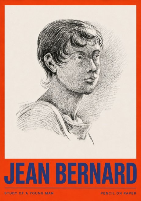 Jean Bernard Study of a Young Boy No4 - Poster