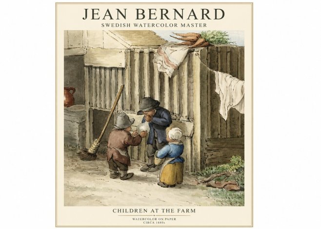 Jean Bernard Children at the Gate No3 - Poster