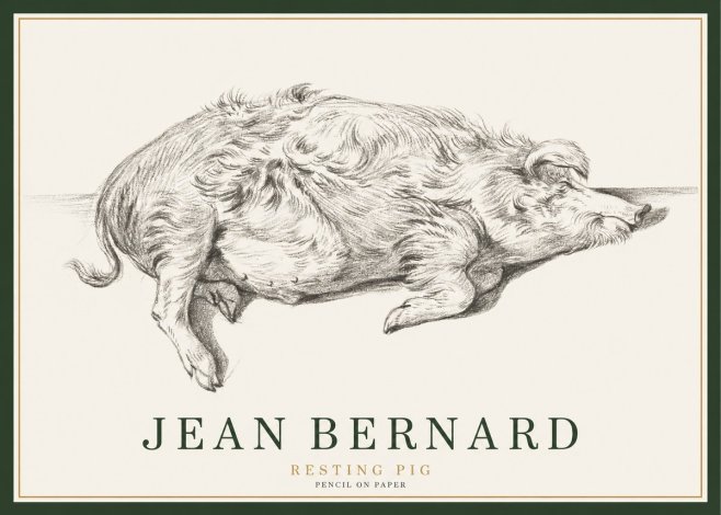 Jean Bernard Study of a Pig I No3 - Poster