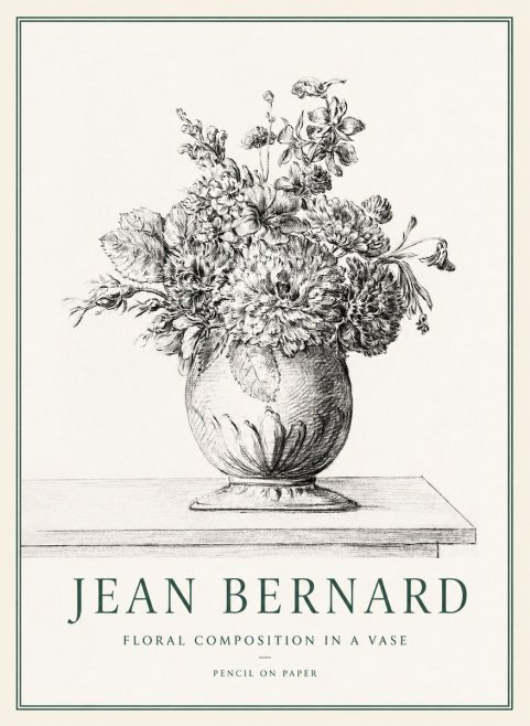 Jean Bernard Floral Composition in a Vase No1 - Poster