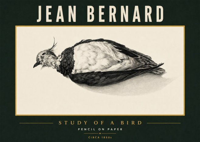 Jean Bernard Study of a Bird II No5 - Poster