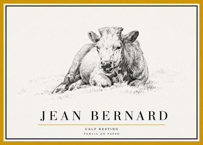 Jean Bernard Calf Resting No5 - Poster