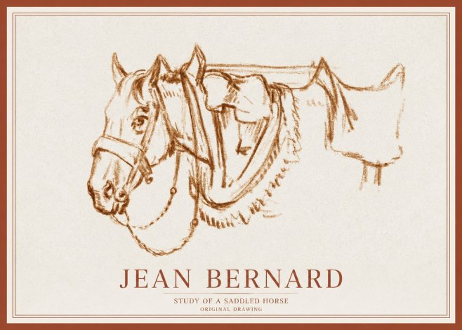 Jean Bernard Study of a Horse VII No3 - Poster