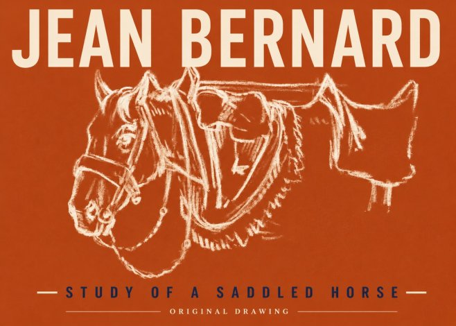 Jean Bernard Study of a Horse VII No5 - Poster