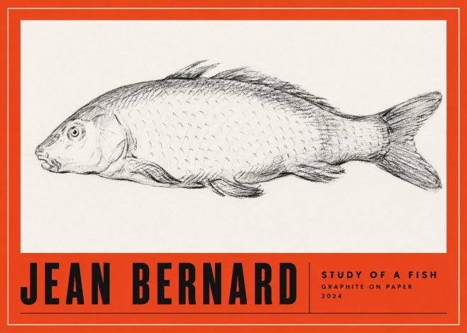 Jean Bernard Study of a Fish III No4 - Poster