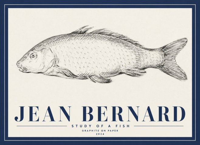 Jean Bernard Study of a Fish III No6 - Poster