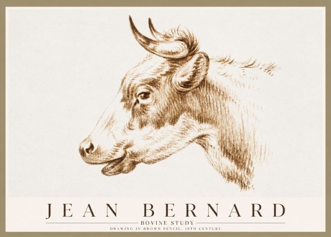 Jean Bernard Bovine Study II No1 - Poster