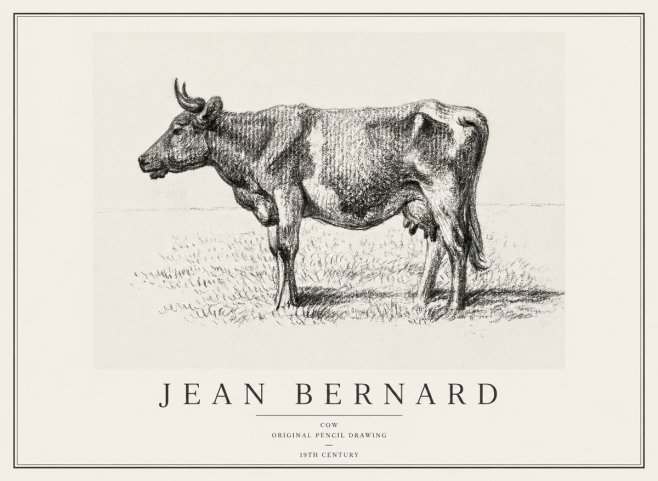 Jean Bernard Cow I No1 - Poster