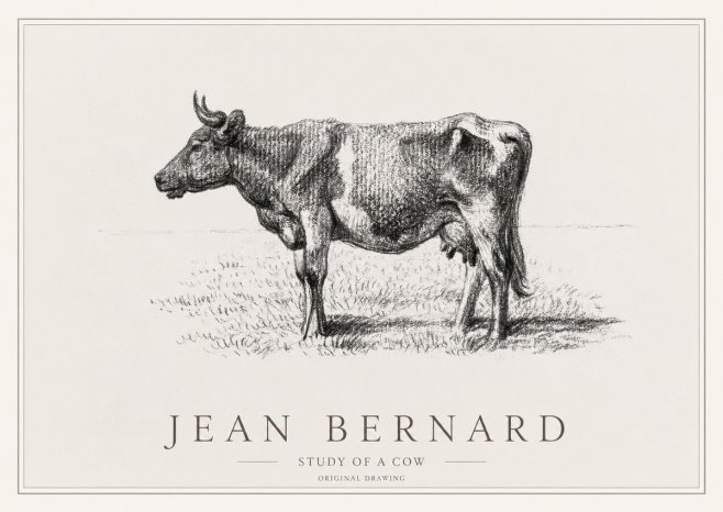 Jean Bernard Cow I No3 - Poster