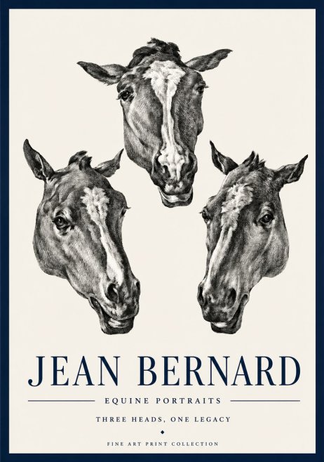 Jean Bernard Three Studies of a Horse No4 - Poster