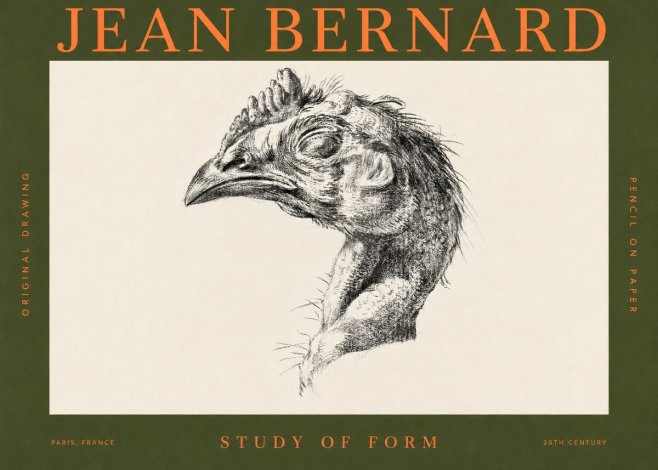 Jean Bernard Study of Form II No2 - Poster