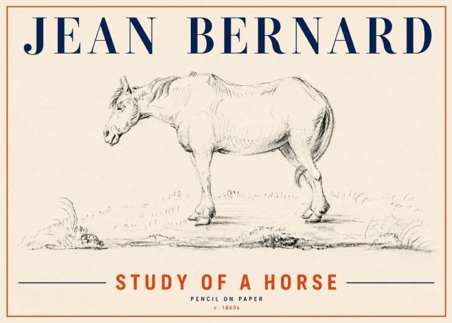 Jean Bernard Study of a Horse IX No6 - Poster