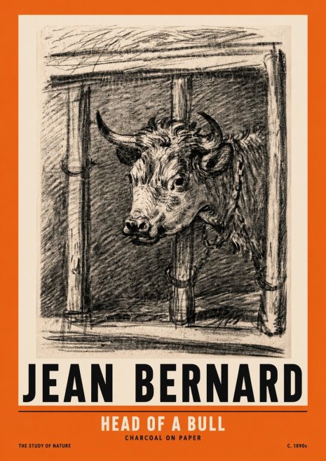 Jean Bernard Study of a Bull II No3 - Poster
