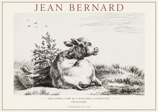 Jean Bernard Study of a Calf III No2 - Poster