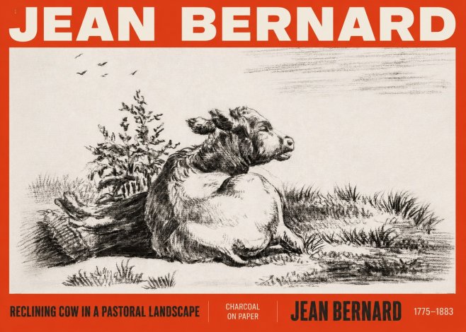 Jean Bernard Study of a Calf III No3 - Poster