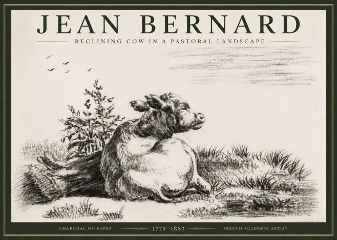 Jean Bernard Study of a Calf III No4 - Poster