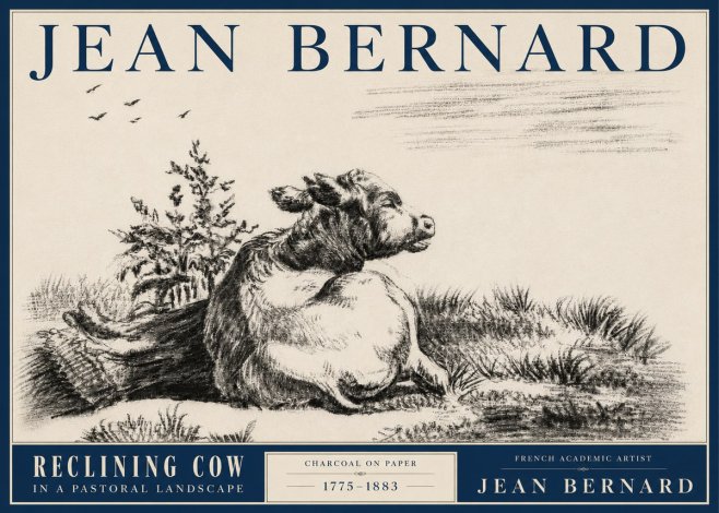 Jean Bernard Study of a Calf III No5 - Poster