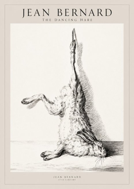 Jean Bernard The Dancing Hare No1 - Poster