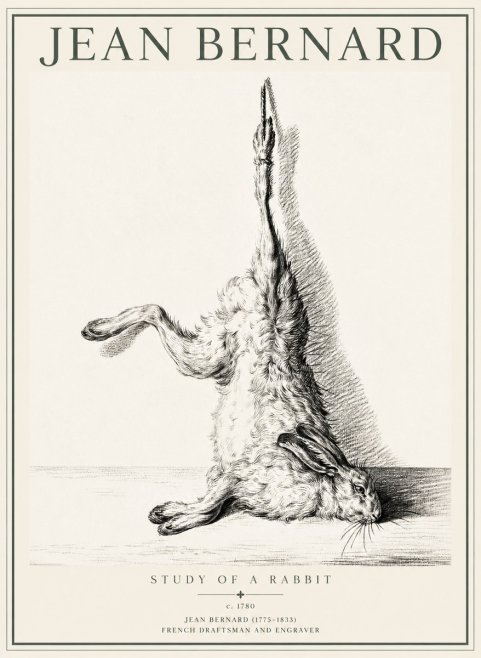 Jean Bernard The Dancing Hare No5 - Poster