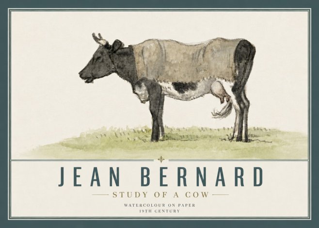 Jean Bernard Study of a Cow IX No5 - Poster