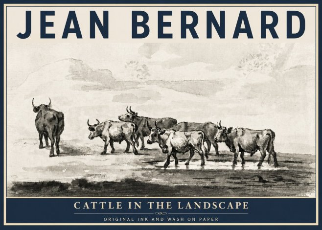 Jean Bernard Cattle in the Landscape No3 - Poster