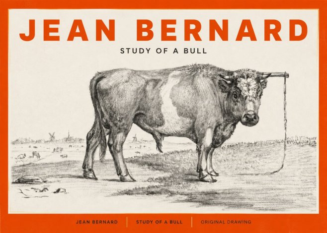 Jean Bernard Study of a Bull III No2 - Poster