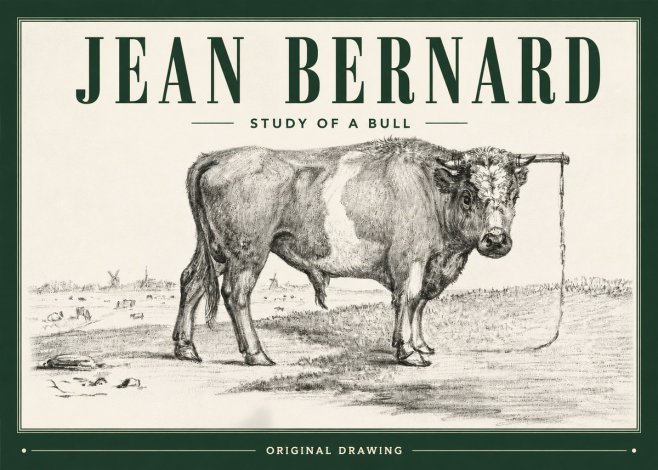 Jean Bernard Study of a Bull III No3 - Poster
