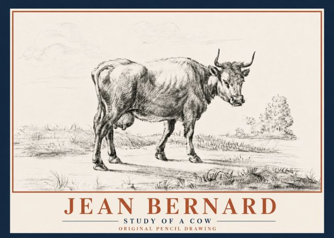 Jean Bernard Study of a Cow XII No5 - Poster