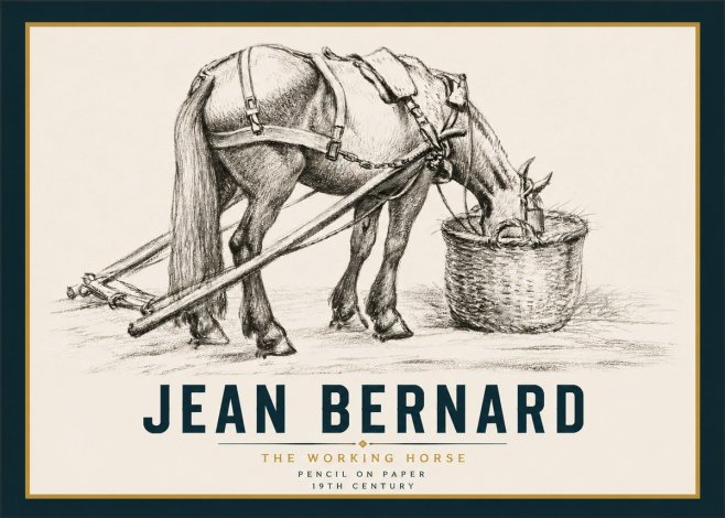 Jean Bernard The Working Horse No4 - Poster
