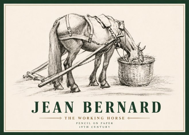 Jean Bernard The Working Horse No6 - Poster