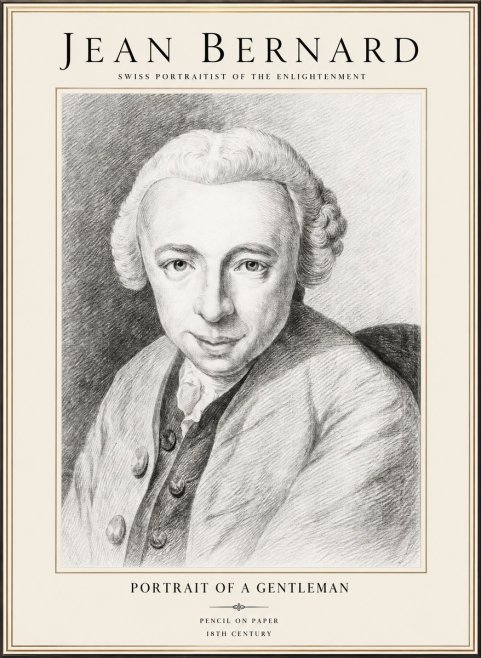Jean Bernard Portrait of a Gentleman I No1 - Poster