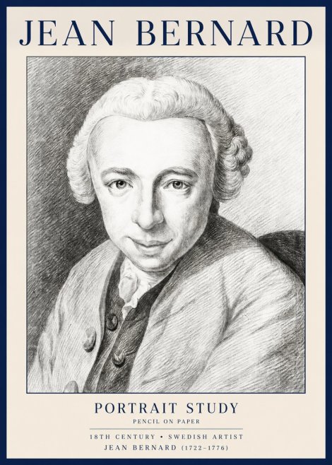 Jean Bernard Portrait of a Gentleman I No4 - Poster