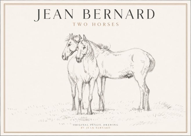 Jean Bernard Two Horses I No1 - Poster
