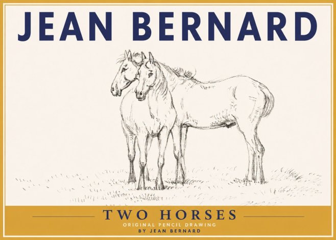 Jean Bernard Two Horses I No4 - Poster