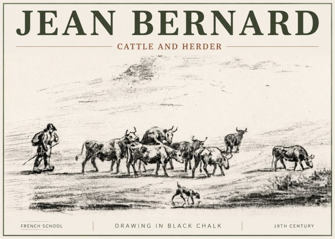 Jean Bernard Cattle and Herder No4 - Poster