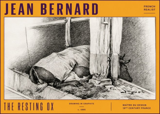 Jean Bernard The Resting Ox No4 - Poster