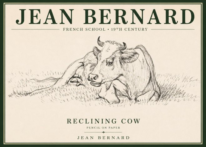 Jean Bernard Reclining Cow III No4 - Poster