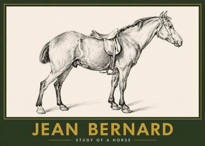 Jean Bernard Study of a Horse X No2 - Poster