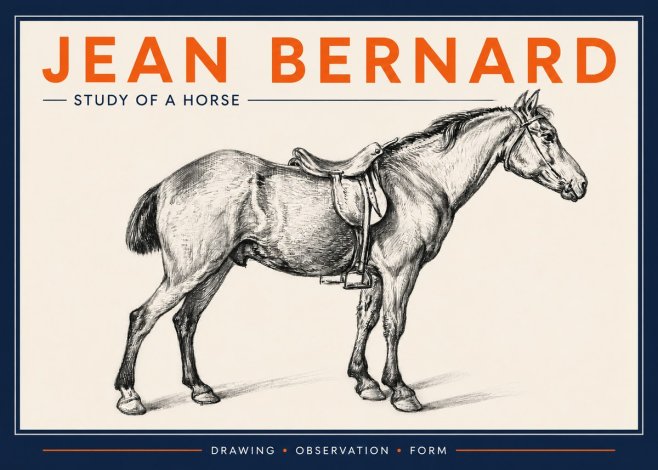 Jean Bernard Study of a Horse X No4 - Poster
