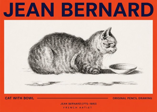 Jean Bernard The Cat No3 - Poster