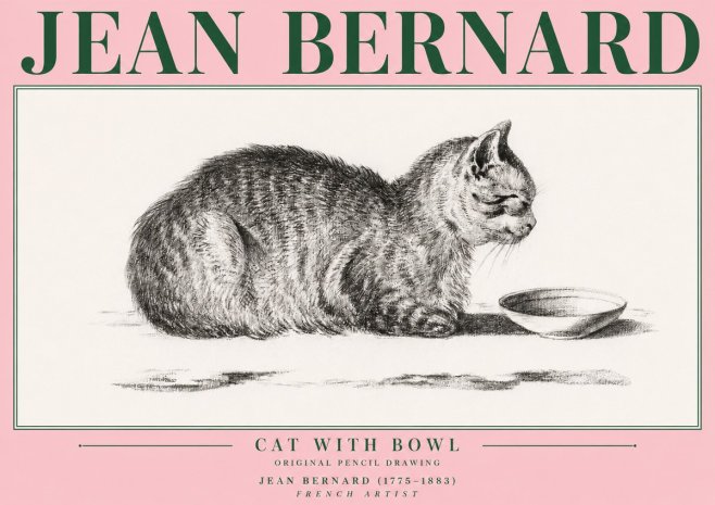 Jean Bernard The Cat No4 - Poster