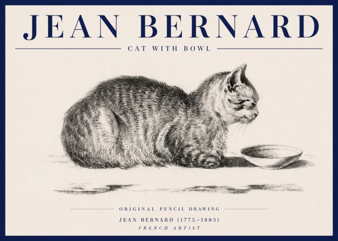 Jean Bernard The Cat No6 - Poster