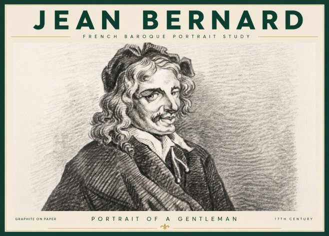 Jean Bernard Portrait of a Gentleman II No4 - Poster