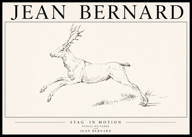Jean Bernard Stag in Motion No6 - Poster