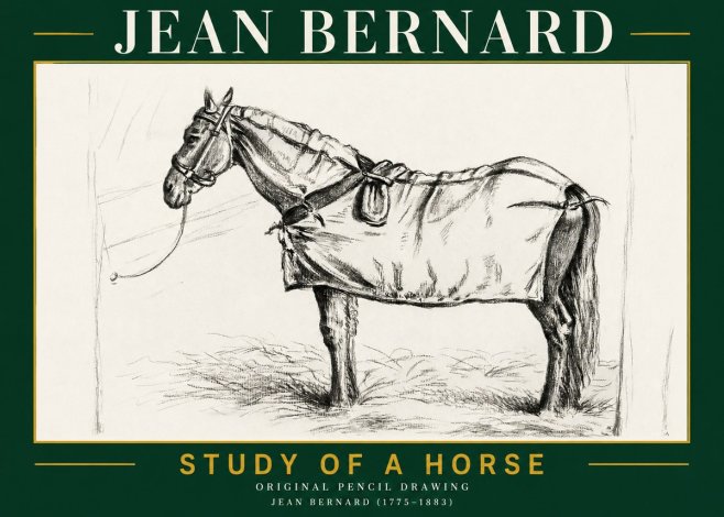 Jean Bernard Study of a Horse XI No2 - Poster