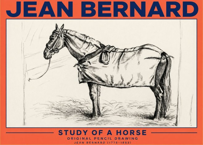 Jean Bernard Study of a Horse XI No3 - Poster