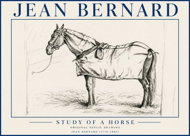 Jean Bernard Study of a Horse XI No5 - Poster