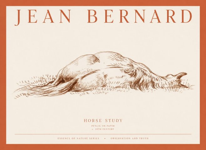 Jean Bernard Horse Study II No1 - Poster
