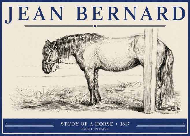 Jean Bernard Study of a Horse XII No2 - Poster