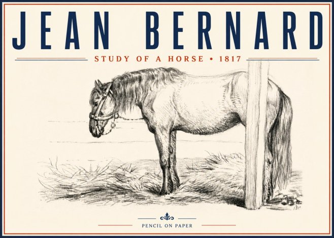 Jean Bernard Study of a Horse XII No5 - Poster
